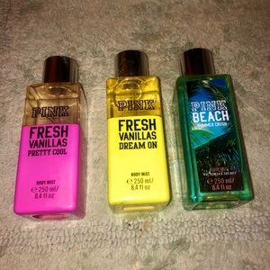 3 Victoria Secret PINK Body Mists
